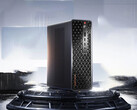 Az MS-S1 Max két 80 Gbps-os USB 4 v2 porttal rendelkezik. A képen a mini PC promóciós képe. (Kép forrása: Minisforum)