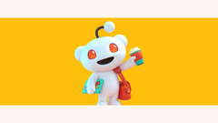 A Reddit Pro promóciós grafikája, melyen a platform kabalafigurája, Snoo látható sárga háttér előtt. (Kép forrása: Reddit)