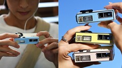 A Yashica Y16 retró vázában optikai kereső és vaku kapott helyet.