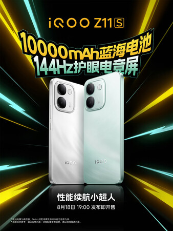 Az iQOO Z11S 10 000 mAh-s akkumulátorral