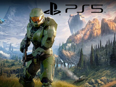 Halo Infinite PS5 logóval (Kép forrása: Microsoft Gaming, Sony PlayStation szerkesztéssel)
