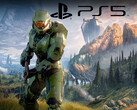 Halo Infinite PS5 logóval (Kép forrása: Microsoft Gaming, Sony PlayStation szerkesztéssel)