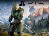 Halo Infinite PS5 logóval (Kép forrása: Microsoft Gaming, Sony PlayStation szerkesztéssel)