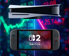 PS5 és Switch 2 a Sony és a Nintendo tőzsdefeliratai előtt (Kép forrása: Sony PlayStation, Nintendo of America szerkesztéssel)