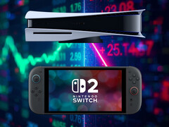 PS5 és Switch 2 a Sony és a Nintendo tőzsdefeliratai előtt (Kép forrása: Sony PlayStation, Nintendo of America szerkesztéssel)