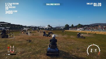 A képen: Egy játékmenet-képernyőkép a Wreckfestből.
