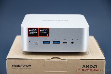 Minisforum AI X1 - Csatlakozások az előlapon