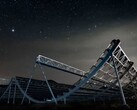 A CHIME teleszkóp (A kép forrása: CHIME, Andre Renard, Dunlap Institute for Astronomy &amp; Astrophysics, and University of Toronto; kivágva)