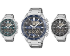 Az új Casio Edifice ERA-130D sorozatú órák képe fehér háttér előtt.