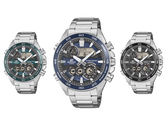 Az új Casio Edifice ERA-130D sorozatú órák képe fehér háttér előtt.