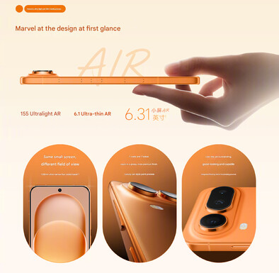 A Magic 8 Pro Air kialakítása (Kép forrása: Honor - gépi fordítás)