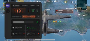PUBG Mobile: 115 fps átlagosan.