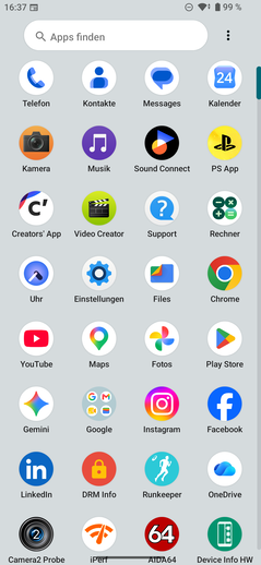 Sony Xperia 10 VIII: Alkalmazásfiók