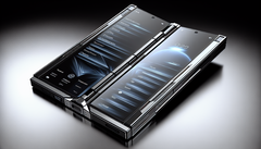 Az összehajtható iPhone állítólag 7,8 hüvelykes belső kijelzővel rendelkezik majd. (Kép forrása: AI-generált Dall-E segítségével)