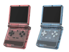 A Powkiddy eddig többféle kivitelben mutatta be az új V90 kagylós játékkéziszámítógépet. (Kép forrása: Jdewitz via Retro Handhelds)