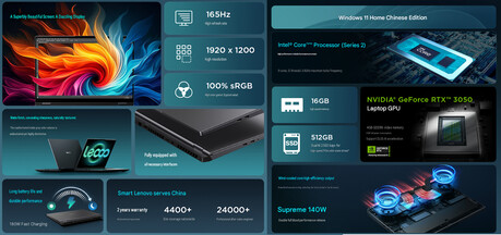 A Lecoo 16 gamer laptop legfontosabb jellemzői (gépi fordítás)