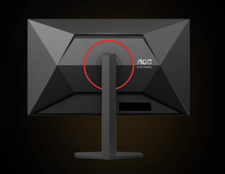 Az új AOC gamer monitor a márkára jellemző formatervezési nyelvet tükrözi, piros díszítésekkel kiegészítve.