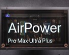 Az HTX Studio AirPower-inspirált, saját készítésű töltőasztala, amelyen látható a belső hardver és az átlátszó kijelző.