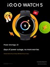 Az iQOO Watch 5 okosóra akár 22 napig is üzemelhet. (Kép forrása: iQOO via Weibo, gépi fordítás)