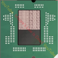 Új információk láttak napvilágot az AMD Zen 7 architektúrájáról; a képen: egy AMD Zen 7 CCD (kép forrása: Moore's Law is Dead a YouTube-on)