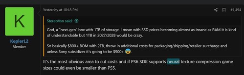 Kepler_L2 hozzászólás a PS6 áráról és az SSD-ről