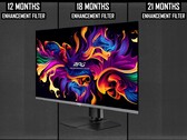 Az MSI MPG 321URX egy 32 hüvelykes 4K QD-OLED játékmonitor 240 Hz-es frissítési frekvenciával. (Kép forrása: MSI, Monitors Unboxed on YouTube, szerkesztve)
