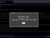 A Microsoft Edit for 64-bit Windows lehetővé teszi a parancssori felhasználók számára a szöveges fájlok egyszerű szerkesztését. (Kép forrása: Microsoft)