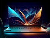 Egy AMD Ryzen AI 400 sorozatú processzorral működő laptop művészi ábrázolása.