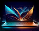 Egy AMD Ryzen AI 400 sorozatú processzorral működő laptop művészi ábrázolása.