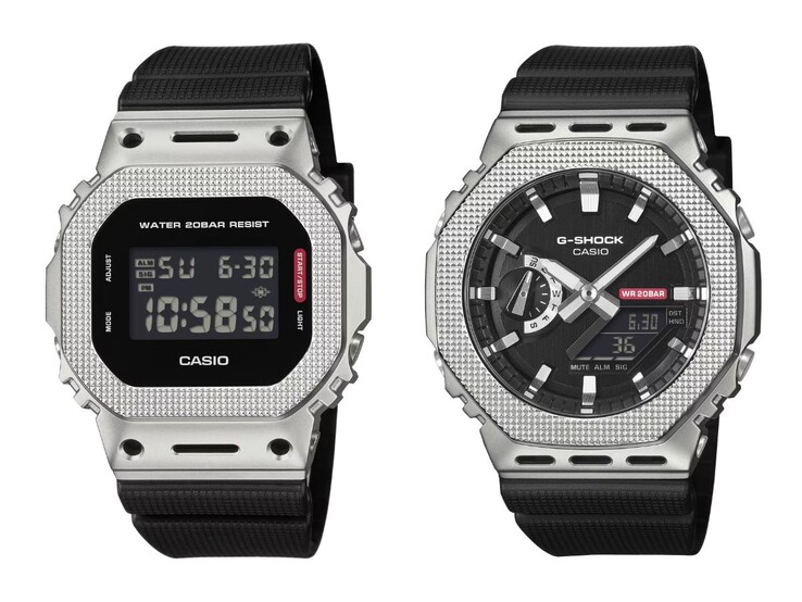A Casio G-Shock GM-5600M-1 (balra) és GM-2100M-1A (jobbra). (Kép forrása: Casio, szerkesztés)