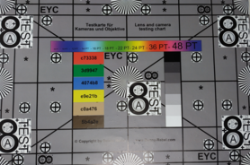 Photograph of our test chart