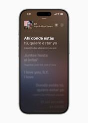 Valós idejű dalszövegfordítás a Apple Music oldalon (kép forrása: Apple)