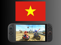 Vietnámi zászló a Nintendo Switch 2 konzol felett (Kép forrása: Nintendo of America)