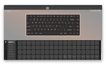 NuPhy Halo75 V2 VIA testreszabási képernyő. (Kép forrása: NuPhy)