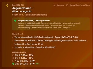 Az E-Marker chip nélküli olcsó USB-C-kábelek nem adnak semmilyen információt a sebességükről.