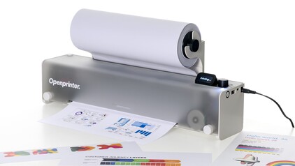 Az Open Printer színes nyomtatást készít, és képes A4-es méretű lapokra vágni a papírtekercset (Kép forrása: Open Tools)