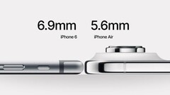 iPhone Air: Apple A valaha volt legvékonyabb telefon nem tűnik olyan vékonynak az iPhone 6-hoz képest, de valószínűleg sokkal robusztusabb. (Kép forrása: Reddit)