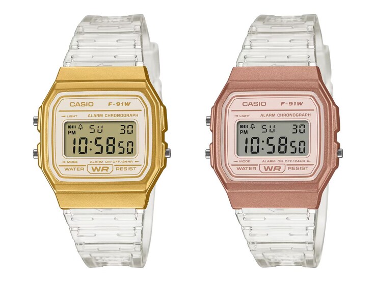 A Casio F-91WS-7A2 (balra) és F-91WS-7A3 (jobbra) órák