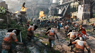 Kép a For Honor játékból, amely egy csatát ábrázol. (Kép forrása: Steam)