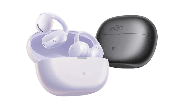 A Shokz OpenDots Air fülhallgató lila és fekete színben kapható.