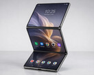 Így nézhet ki a Huawei függőleges, háromszorosra hajtogatható készüléke.