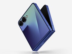 Galaxy Z Flip 7 Blue Shadow színben a képen.