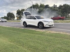 Egy fotó a Mustang Mach-E tűzben (Kép forrása: Chase Roberts; vágott)