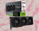 Az Asus Prime GeForce RTX 5060 egy túlhajtott modell, amelynek boost órajelét 2595 MHz-re emelték. (Kép forrása: Asus, Unsplash, szerkesztve)