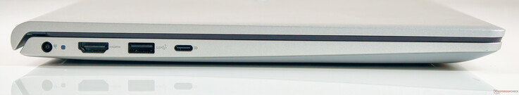 Balra: DC-bemenet, HDMI 1.4-kimenet (1080p 60 Hz), USB 3.2 Gen1 Type-A, USB 3.2 Gen1 Type-C (teljes funkció)