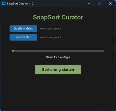 A Snapsort a fotók nagy gyűjteményeit a készítésük dátuma alapján mappákba rendezi