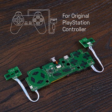 A Mod Kit PCB az eredeti PlayStation Controller házába illeszkedik. (Kép forrása: 8BitDo)