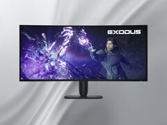 Az Alienware AW3926QW 5K OLED monitor előlapja látható