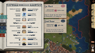 A képen: Játékmenet-képernyőkép az Ozymandias: Bronze Age Empire Sim című játékból.