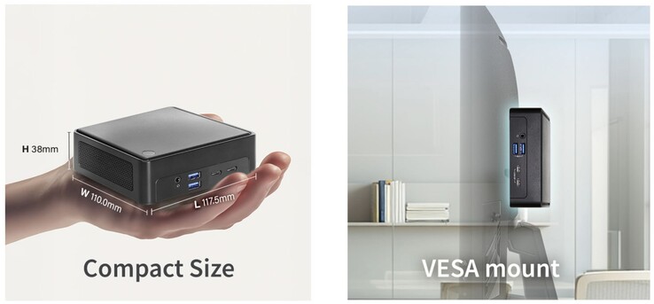 A NUCS Ultra mini PC meglehetősen vékony, bár a vanília NUC 11 mm-rel vastagabb.